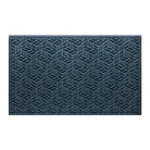 Quality WaterHog 3x5 outdoor door mat with a relaxed blue leaf petal design, fade-resistant, rugged surface.