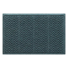 standard sized genuine WaterHog doormat in classic bluestone shade with hues of blue, grey, and green made of recycled materials with a durable rubber backing. 