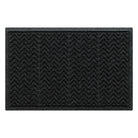 Genuine WaterHog all-weather doormat in a dark charcoal grey with a zig-zag chevron pattern made from eco-friendly materials. 