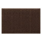 A rectangular genuine WaterHog doormat in a deep earthy color. The mat has a distinct zigzag or chevron pattern, divided into vertical sections, designed to effectively scrape dirt and absorb moisture. 