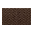 Rectangular WaterHog doormat in a deep brown shade with a bi-level zig-zag pattern designed to effectively scrape dirt and absorb moisture. 