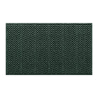 Rectangular medium genuine WaterHog doormat in a deep green color with a textured chevron pattern made from recycled materials in the USA.