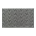 Rectangular medium WaterHog all-weather doormat in a medium grey shade with a bi-level zig-zag pattern designed to effectively scrape dirt and absorb moisture made from eco-friendly materials. 