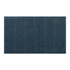 Genuine WaterHog indoor/outdoor doormat in classic navy blue with a chevron pattern made of recycled PET with rubber backing to help prevent sliding. 