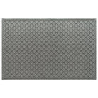 WaterHog 4x6 indoor/outdoor luxury doormat in a light grey repeating quatrefoil design; an American-made mat.