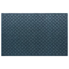 Quality WaterHog 4x6 indoor/outdoor door mat with a relaxed blue repeating quatrefoil design; an American-made mat.