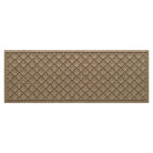 WaterHog 2x5 Cordova indoor/outdoor runner in a light tan repeating quatrefoil, bi-level design.