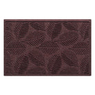 A WaterHog 2x3 outdoor all-weather door mat with a deep wine red leafy design, water-resistant surface, and durable rubber backing.