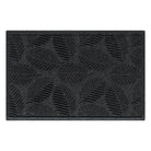 A WaterHog 2x3 indoor/outdoor modern door mat with a deep grey leafy design, fade-resistant surface, and durable rubber backing.