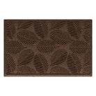 Authentic WaterHog 2x3 outdoor doormat in a dark earthy brown leafy design, stain-resistant surface, and incredibly durable backing.