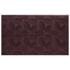 A large WaterHog 3x5 outdoor all-weather door mat with a deep wine red leafy design, water-resistant surface, and durable rubber backing.