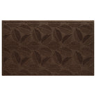 Authentic WaterHog 3x5 outdoor doormat in a dark earthy brown leafy design, stain-resistant surface, and incredibly durable backing.