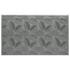 WaterHog 3x5 indoor/outdoor luxury doormat in a light grey leafy design, and eco-friendly, durable surface.