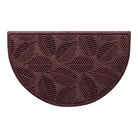 WaterHog Deanna half-round doormat with a deep wine red leafy design, water-resistant surface, and durable rubber backing.