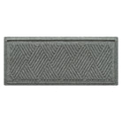 Overhead of a WaterHog Diamonds luxury boot tray in a light grey crisscrossing linear pattern.