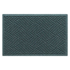 Diamonds WaterHog 2x3 rugged doormat in a light blue/grey, crisscrossing linear design; an American-made mat.