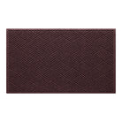 Overhead of a large Diamonds all-weather door mat with a deep wine red crisscrossing linear, bi-level design.