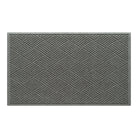 WaterHog 3x5 indoor/outdoor doormat in a light grey surface and crisscrossing linear pattern.