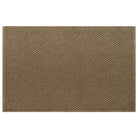 An OG WaterHog 4x6 indoor/outdoor doormat in a light tan crisscrossing linear, bi-level design.