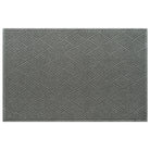 WaterHog 4x6 indoor/outdoor luxury doormat in a light grey repeating squares design; an American-made mat.