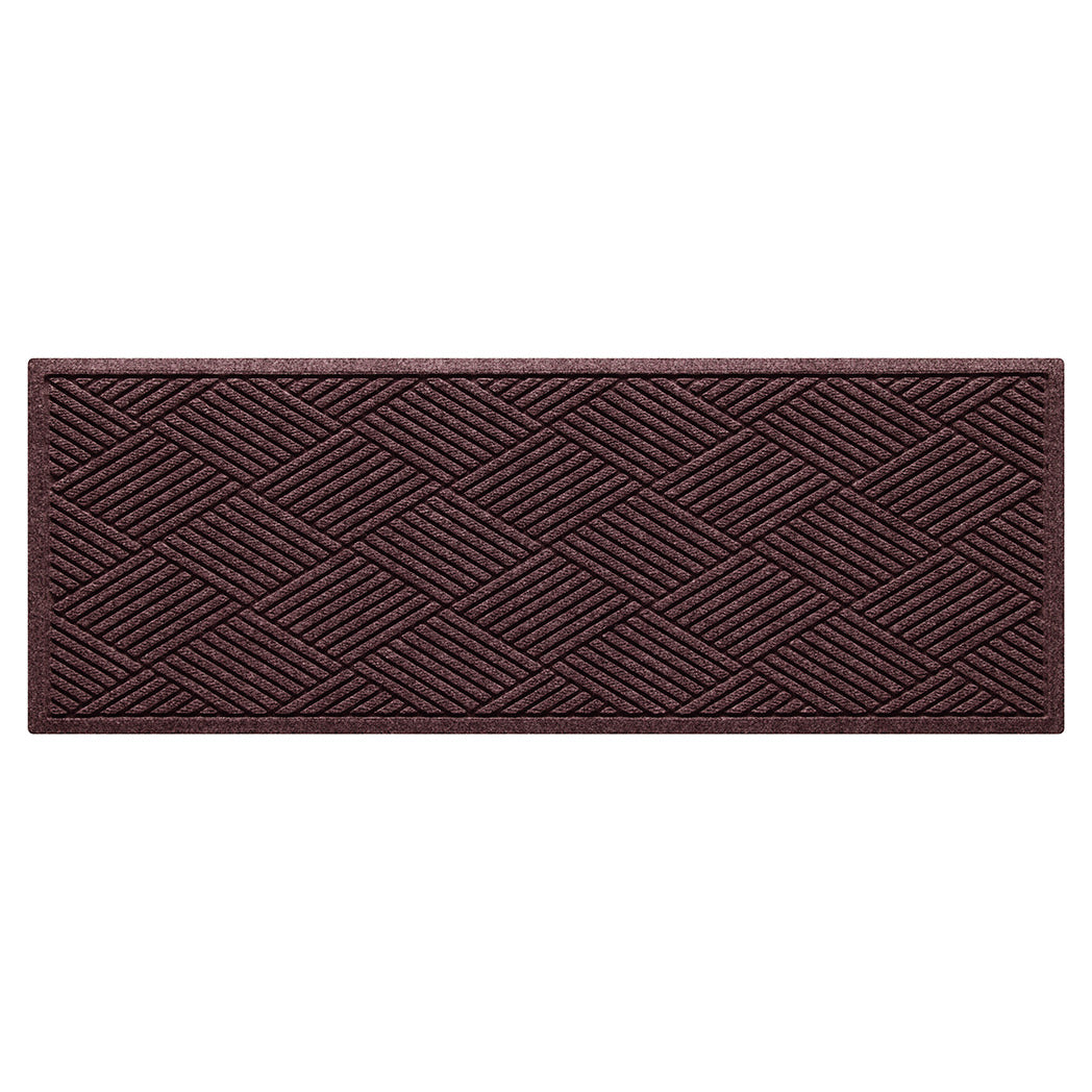 The classic Diamonds WaterHog quality small runner in a deep wine red surface and crisscrossing linear pattern.