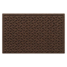 WaterHog Dog Bones medium-sized outdoor doormat with a dark earthy brown surface and repeating pet bones pattern.