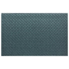 Overhead of a WaterHog XL Dog Bones doormat in a light blue/grey surface and repeating pet bone pattern.