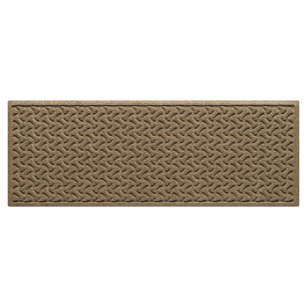 WaterHog 2x5 Dog Bones indoor/outdoor runner in a light tan stain-resistant surface.