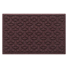 An Ellipse WaterHog 2x3 outdoor all-weather door mat with a deep wine red color and interlocking elliptical design.