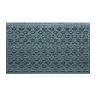 An Ellipse WaterHog 3x5 outdoor doormat in a light blue/grey interlocking elliptical bi-level design.