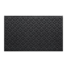 WaterHog 3x5 indoor/outdoor modern door mat with a deep grey interlocking elliptical design, and durable rubber backing.