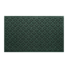 A large WaterHog large outdoor door mat with a deep green interlocking elliptical design; an American-made mat.