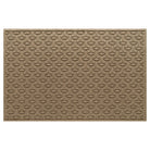 An OG WaterHog 4x6 indoor/outdoor doormat in a light tan interlocking elliptical, bi-level design.