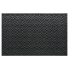 An Ellipse WaterHog XL indoor/outdoor modern door mat with a deep grey interlocking elliptical design; an American-made mat.