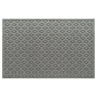 WaterHog 4x6 indoor/outdoor luxury doormat in a light grey interlocking elliptical pattern with an eco-friendly, durable surface.