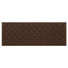 Authentic WaterHog 2x5 outdoor runner in a dark earthy brown, interlocking elliptical pattern.