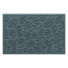 Fall Day WaterHog 2x3 indoor/outdoor doormat in a light blue/grey, fallen leaves design; an American-made mat.