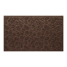 Fall Day WaterHog large outdoor doormat in a dark earthy brown fallen leaves pattern.