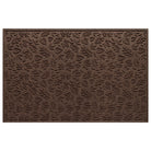 An overhead shot of WaterHog Fall Day 
 extra large outdoor doormat in a dark earthy brown fallen leaves pattern.