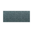 Overhead of a WaterHog 3x7 runner mat in a light blue/grey fallen leaves pattern.