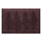 A medium, 2x3, WaterHog outdoor doormat in a deep wine red color with a fir tree design.