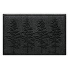 A medium, 2x3, WaterHog indoor/outdoor door mat in a dark grey color with a fir tree design.