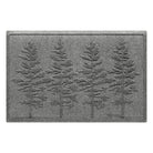 A medium, 2x3, WaterHog front doormat in a light grey color with a fir tree design.