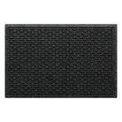 A 2x3 WateHog Hampton outdoor doormat in a dark grey color with a raised repetitive small oval design.