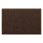 A 2x3 WateHog Hampton outdoor doormat in a dark brown color with a raised repetitive small oval design.