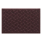 A WaterHog 2x3 outdoor all-weather door mat with a deep wine red cheveon-like pattern, an American-made mat.