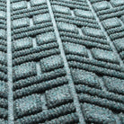 Zoomed-in image of the durable High-Rise WaterHog's fibers constructed of light blue, grey, and white fibers.