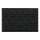 A WaterHog Honeycomb all-weather doormat in dark grey, featuring a hexagonal pattern displayed on a white background.