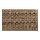 A large 3x5 WaterHog Honeycomb outdoor doormat in tan, featuring a hexagonal pattern displayed on a white background.