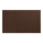 A WaterHog Honeycomb indoor/outdoor doormat in dark brown, featuring a hexagonal pattern displayed on a white background.